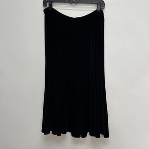 Chico's Travelers Women's A-Line Skirt Size 3 X-Large 16 Black Elastic Waist